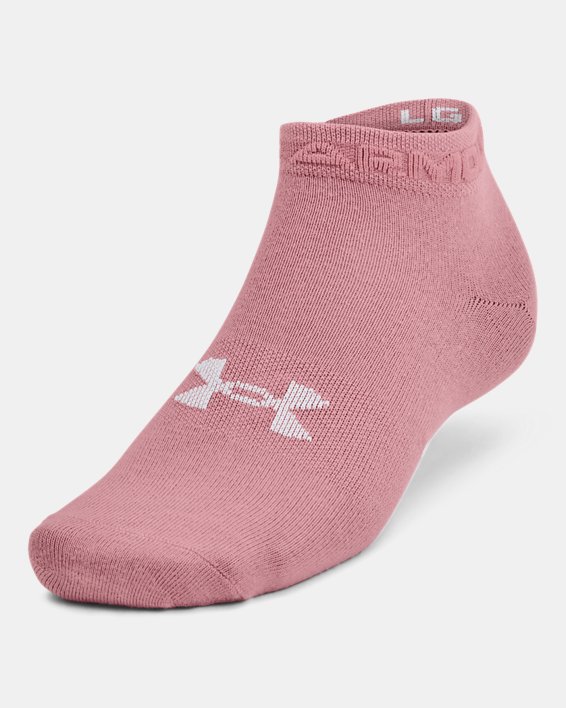 Unisex UA Essential Low Cut Socks 3-Pack, Pink, pdpMainDesktop image number 1